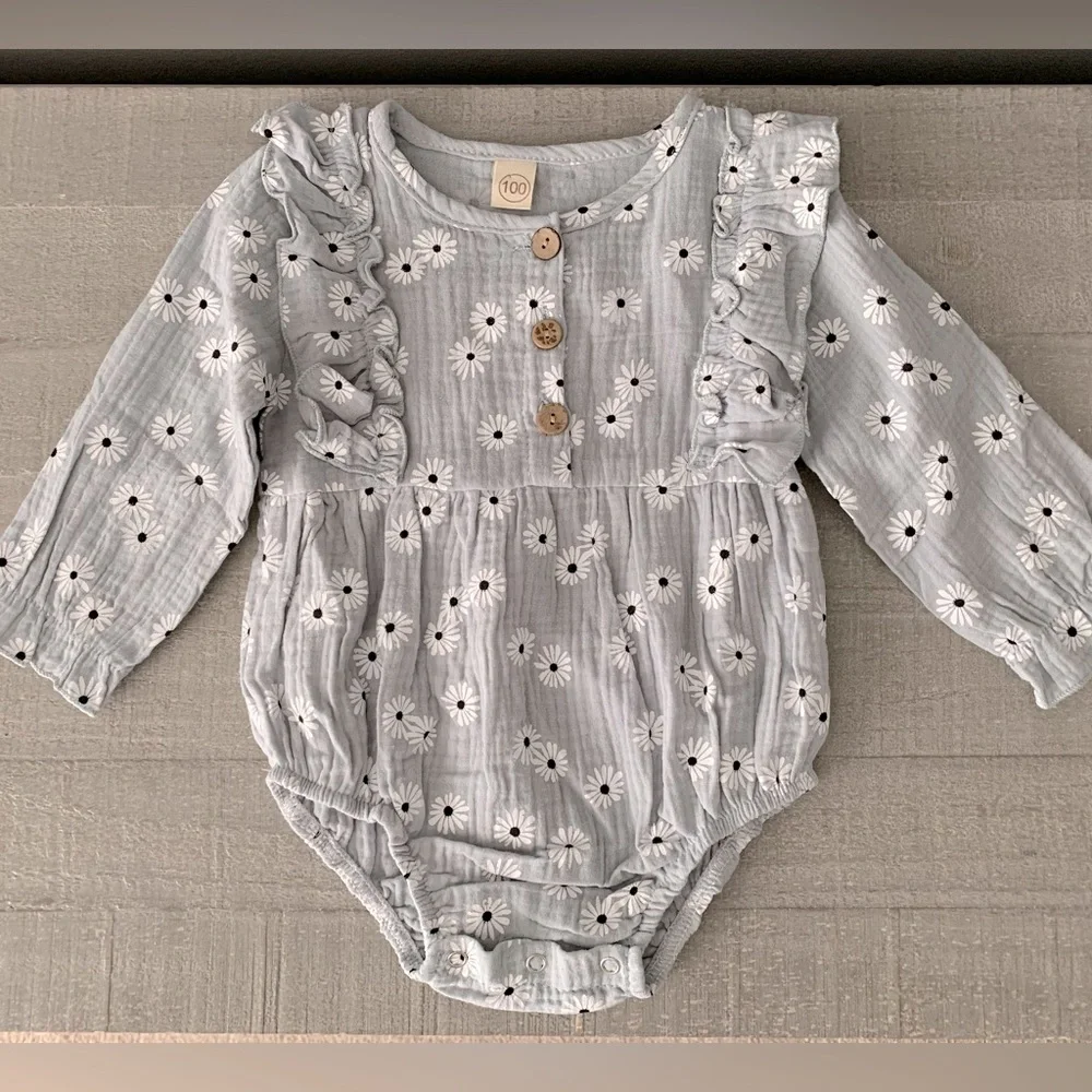 Floral Ruffled Spring Romper - Picture 1 of 4